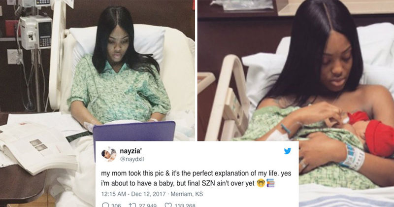 Woman Goes Viral for Writing her Final While Being in Labor