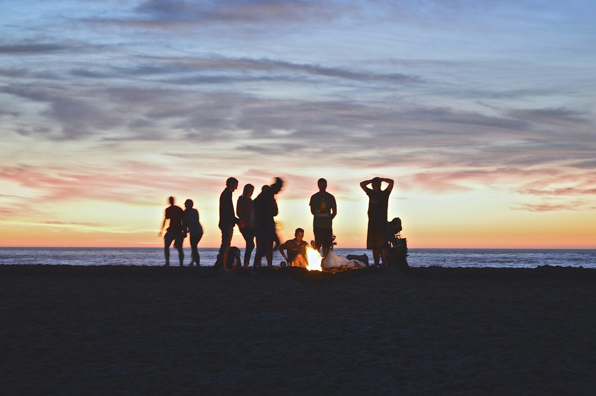 Friends camping